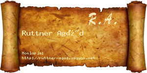Ruttner Agád névjegykártya